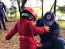 Alunos da escola do campo tem atividade diferenciada com Corpo de Bombeiros