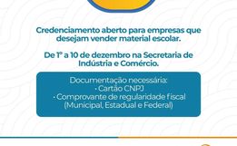 Guaraciaba investe R$ 130 mil em kits escolares e abre credenciamento de empresas 
