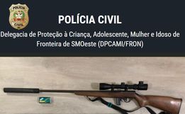 Polícia Civil prende homem por posse de arma de fogo de uso restrito em SMOeste
