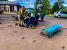 Colisão lateral deixa motociclista ferido em SMOeste 
