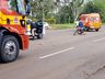 Colisão entre carro e moto deixa mulher ferida na SC 163