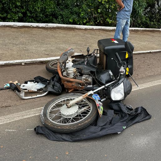 VÍDEO: Acidente deixa motociclista ferido na Willy Barth, em SMOeste 