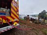 Casa é destruída por incêndio em Guarujá do Sul
