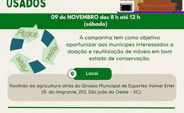 Campanha de Doação de Móveis Usados acontece neste sábado em SJO