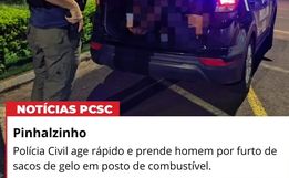 Homem é preso por furtar sacos de gelo em posto de combustível 
