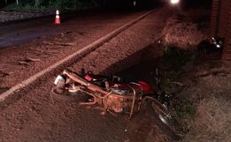 Motociclista fica ferido em acidente na SC163