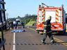 VÍDEO: Motociclista morre após colisão com caminhão na SC-163