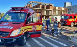 Homem fica ferido após colisão frontal no centro de SMO