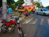 Colisão entre carro e moto deixa homem ferido em SMOeste 