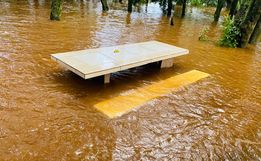 FOTOS: Nível de água do Rio Uruguai começa estabilizar em Itapiranga