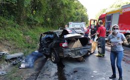 Condutor de carro com placas de SMO morre em acidente na BR-282