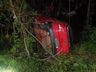 Condutor embriagado sai da pista e capota veículo na BR-163 