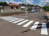 Ruas de Iporã do Oeste recebem pintura de novas faixas de sinalização