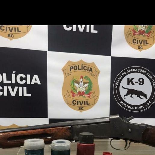 Polícia Civil prende homem em flagrante por posse irregular de arma de fogo e munições