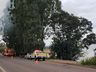 Incêndio destroi casa às margens da SC-163