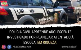 Polícia apreende adolescente investigado por planejar atentado contra escola 