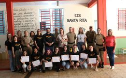 Formatura da primeira turma de Protetores do Lar em São Miguel do Oeste