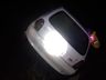 Carro sai da pista e cai em sarjeta na BR-163