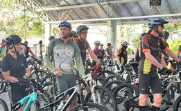 Evento reúne 160 ciclistas e marca o início do Circuito Caminhos da Fronteira