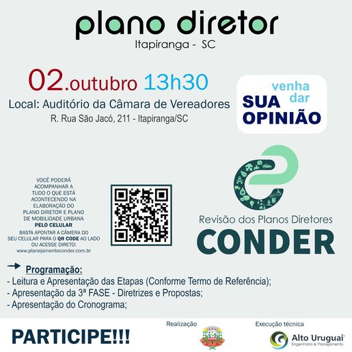 Itapiranga conclui 3ª etapa do Plano Diretor com audiência pública