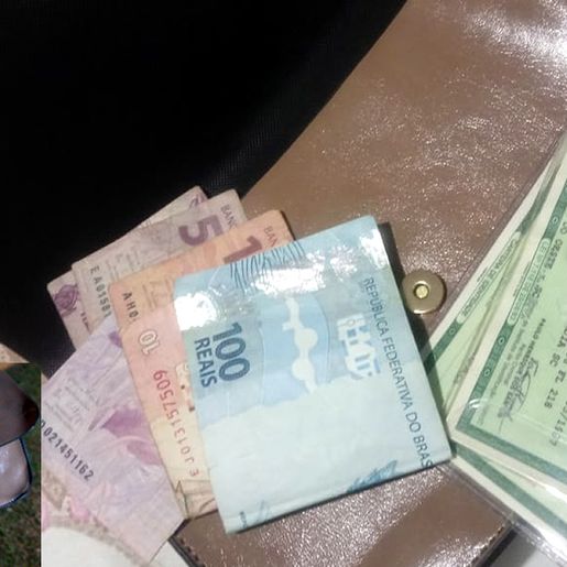 Morador de Guarujá do Sul encontra bolsa com dinheiro e documentos e devolve à dona