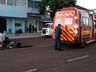 Homem fica ferido em acidente com moto em São Miguel do Oeste