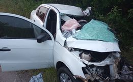 Veículo de SMO se envolve em acidente com mortes na BR-282 em Bom Retiro