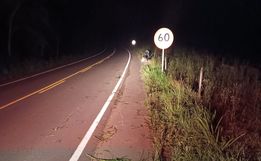 Motociclista é levado ao Hospital após queda no interior de Iporã do Oeste