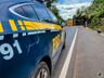 Caminhão dos Correios tomba na BR-282; assista ao vídeo