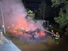 Incêndio destrói residência em Linha Caravaggio, em Chapecó