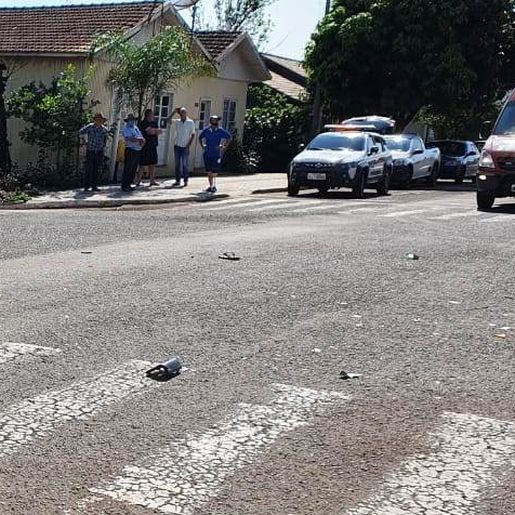 Colisão em SJCedro causa escoriações em motociclista