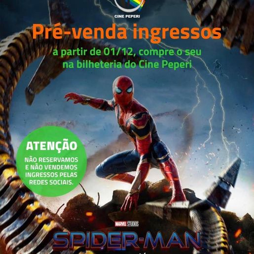 Cine Peperi inicia pré-venda de ingressos para filme do Homem-Aranha