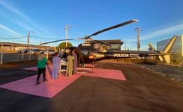 Adolescente sofre queda de bicicleta e é transferido de helicóptero no Oeste