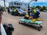 VÍDEO: Colisão entre carro e moto deixa jovem ferida em São Miguel do Oeste