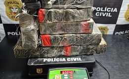 Passageiros são presos com 60 kg de maconha na rodoviária de Maravilha