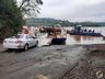 Retomada travessia da balsa no Rio Uruguai em Itapiranga