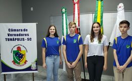 Câmara de Tunápolis empossa nova legislatura do programa Jovem Vereador
