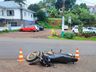 Motociclista fica ferido em colisão com carro no centro de Iporã do Oeste