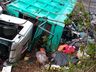 Duas pessoas ficam feridas em tombamento de caminhão em Guaraciaba