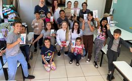 CRAS de Guarujá do Sul promove atividade sobre higiene bucal para crianças e jovens