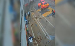 Vídeo mostra momento em que temporal arranca telhado de pavilhão em SMOeste 