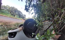 Colisão traseira em rodovia SC-283 deixa três feridos leves em Palmitos