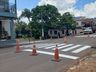 Ruas de Iporã do Oeste recebem pintura de novas faixas de sinalização