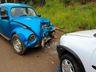 Motorista fica ferido em colisão frontal, em Barracão