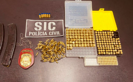 PC apreende armas em operação contra violência doméstica em Pinhalzinho