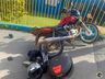 Colisão entre moto e carro deixa motociclista ferido em SMOeste; Assista