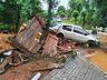 Centro de Quilombo fica embaixo d'água depois de forte chuva 