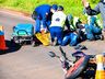 VÍDEO: colisão traseira deixa motociclista ferido na Willy Barth