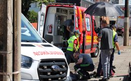 Acidente entre carro e moto deixa um ferido na Willy Barth, em SMO   