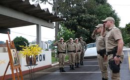 11° BPM/Fron presta homenagem a Tiradentes em São Miguel do Oeste